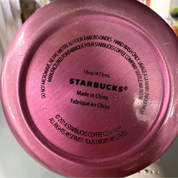 2014 Starbucks metal tumbler with metal straw - Picture 7 of 10